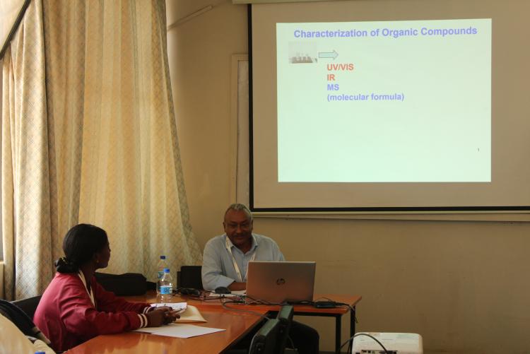 Prof. Abiy during presentation