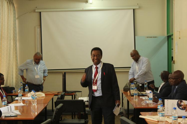 Prof. Onyari engaging the participants