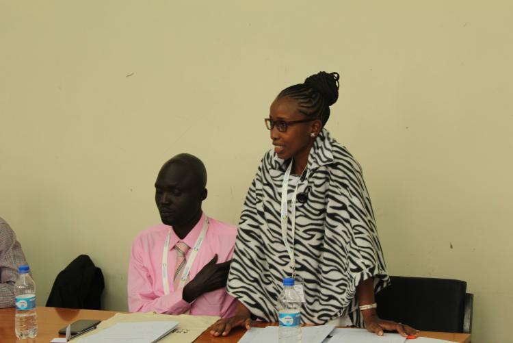 Participant from Kenya, Kenyatta University sharing her expectations with the facilitators.