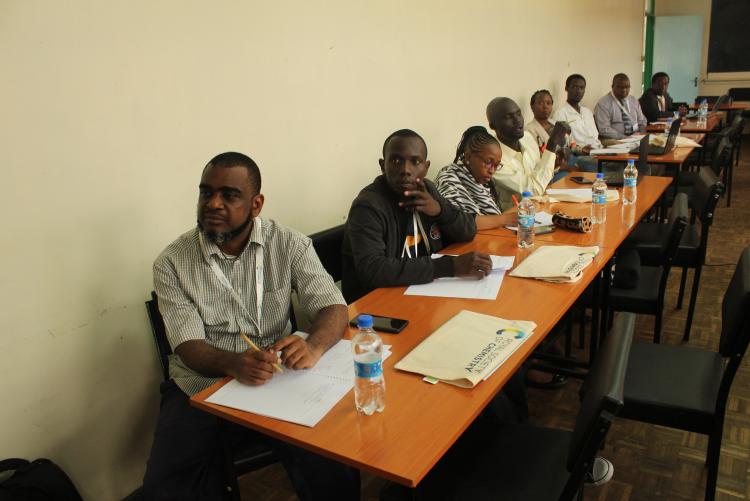 Participants during day two of the training