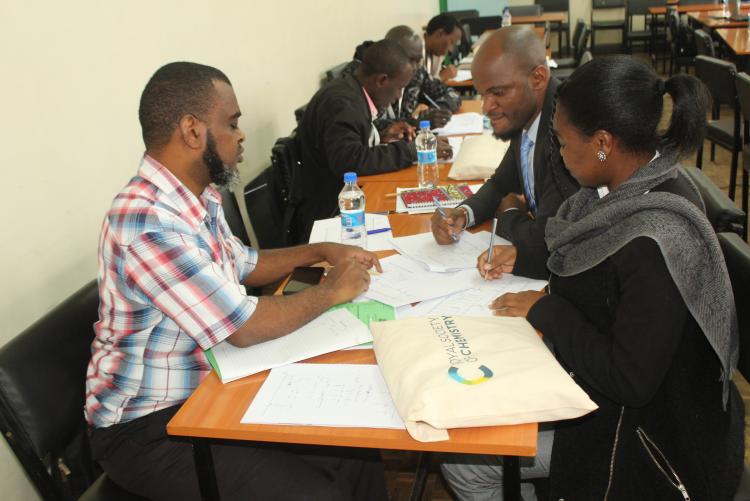 participants interacting during day three of the training