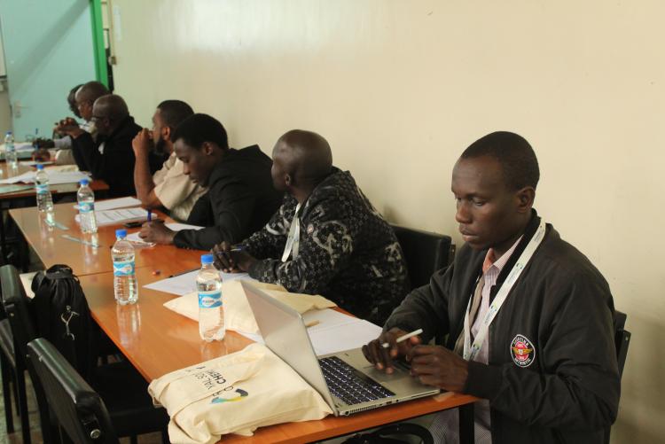 Participants during day four of the training