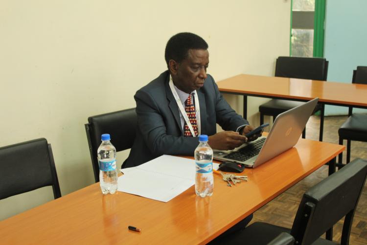 Prof. Onyari during day four of the training