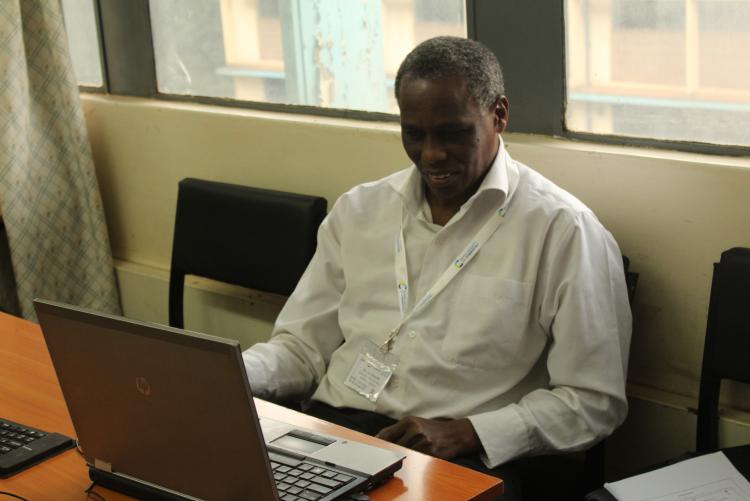Dr. Mwaniki during day four of the training
