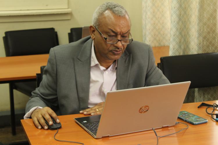 Prof. Abiy during day four of the training