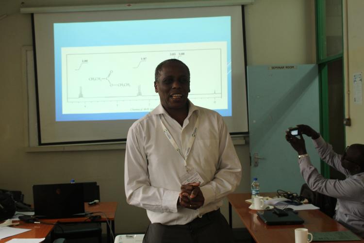 Dr. Mwaniki on day four of the training