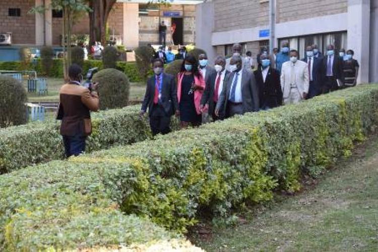 The Vice Chancellor, Principals of the UoN colleges and invited guests