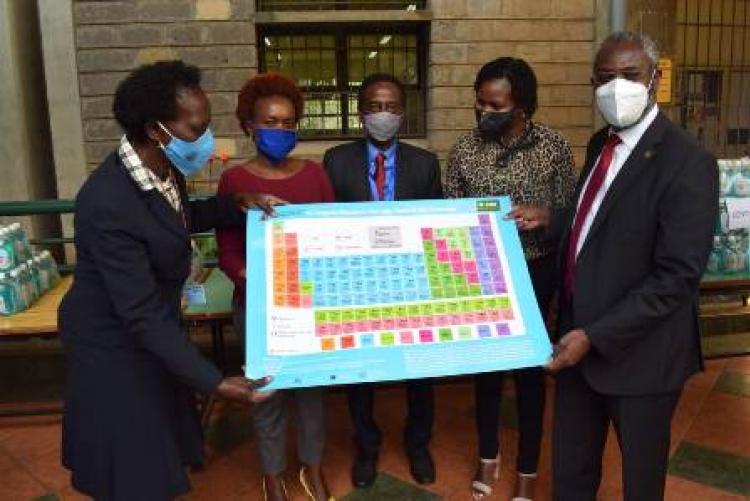 Handing over Kiswahili periodic table to CAVs