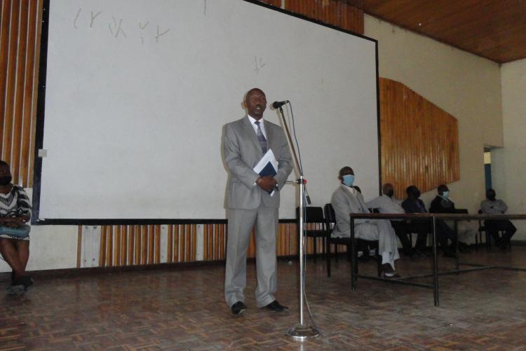 Chairman, Chemistry Department giving his remarks