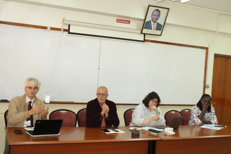 From left-Right. Prof. Mark Zolver, Dr. Fethi Bedioui, Dr. Armelle Ringuede & Dr. Bridget Mutuma