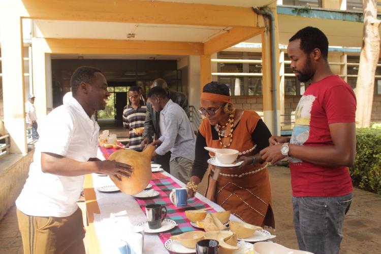 Prof. Mbui during the cultural day