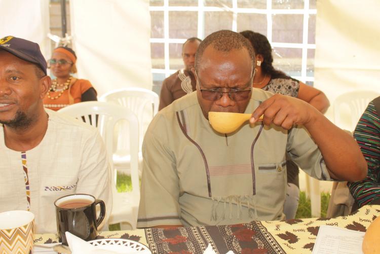 Dr. Wabomba during the Department's Cultural Day