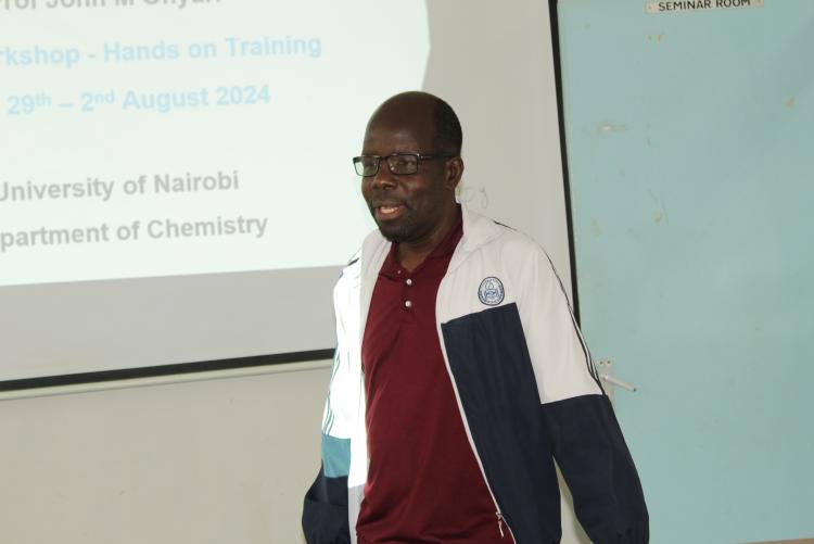 Prof. Ndakala's Presntation on Day 5 of the training.