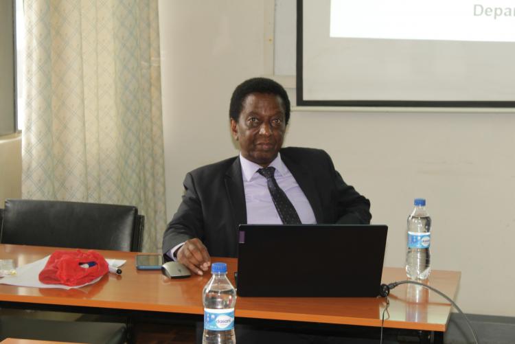 Prof. Onyari during day 5 of the training