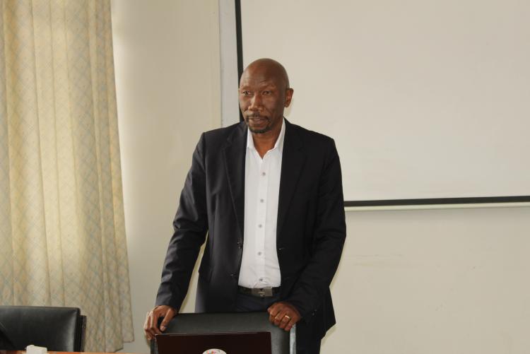 Prof. Kariuki's presentation on Day 5 of the training.