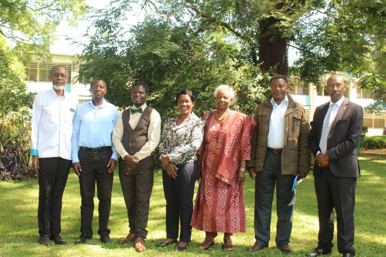 Group photo with the Ag. Dean, FST, Chairman, Chemistry, and KEN-01 Group.