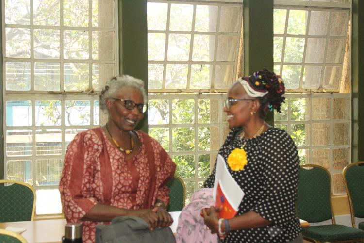 Prof. Njenga with Prof. Mbui during the Gender workshop 3.